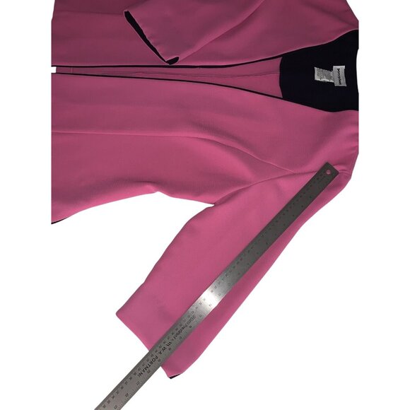 Perceptions Womens Open Front Pink Blazer Jacket Polyester Size 14 - Picture 7 of 10